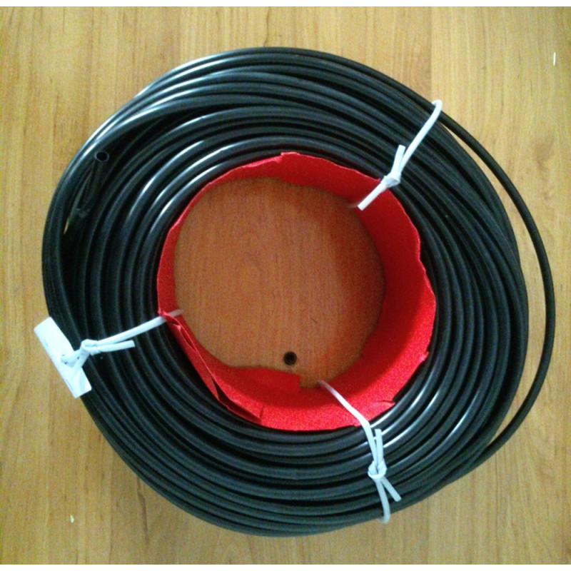 Macarrón negro para cables. Ø 6mm.