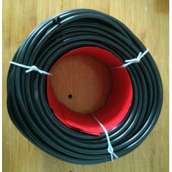 Macarrón negro para cables. Ø 8mm.
