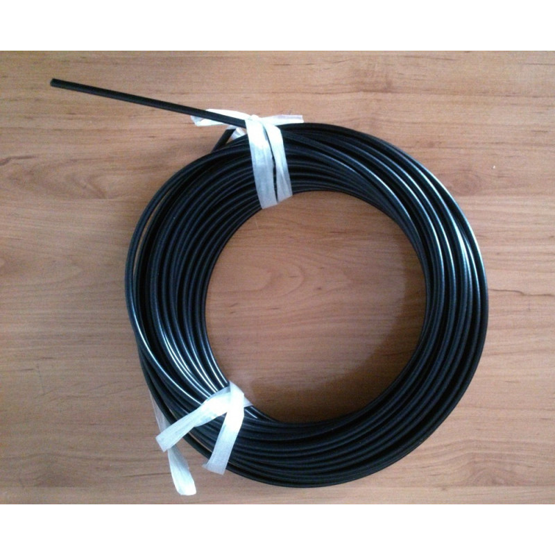 Funda de cable acero laminado para acelerador. Negra. Ø 5mm.