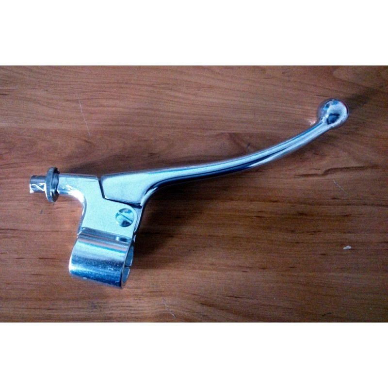 Conjunto soporte y maneta tipo Amal derecho.