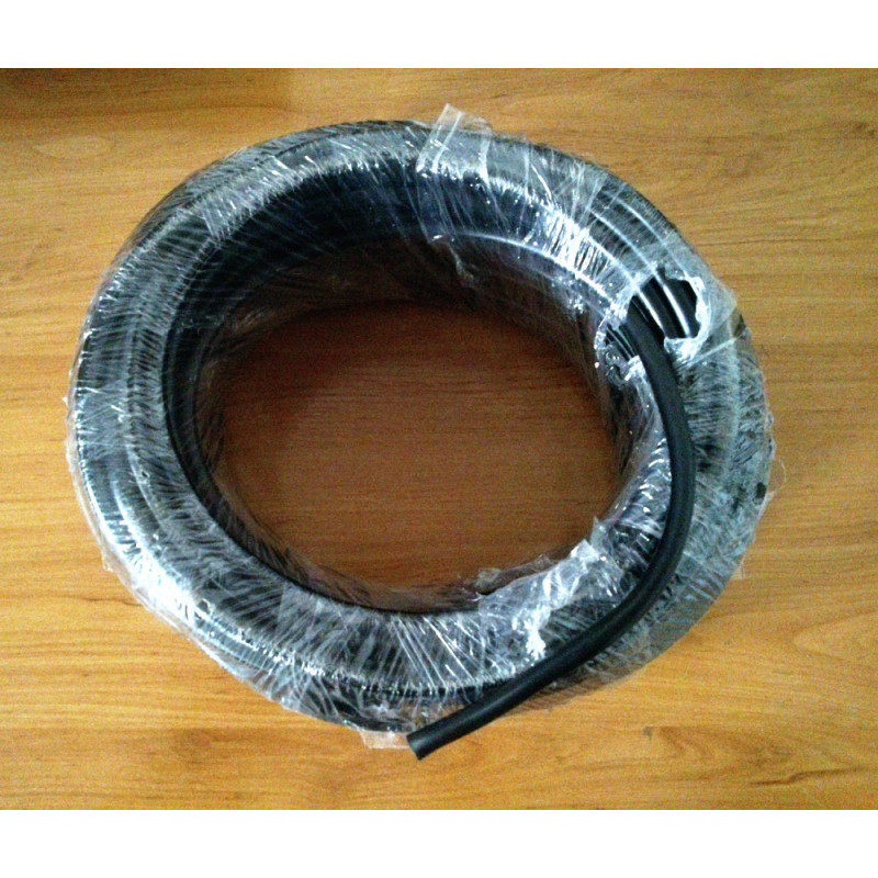 Rubber gasoline tube black. 6 x 9 mm.