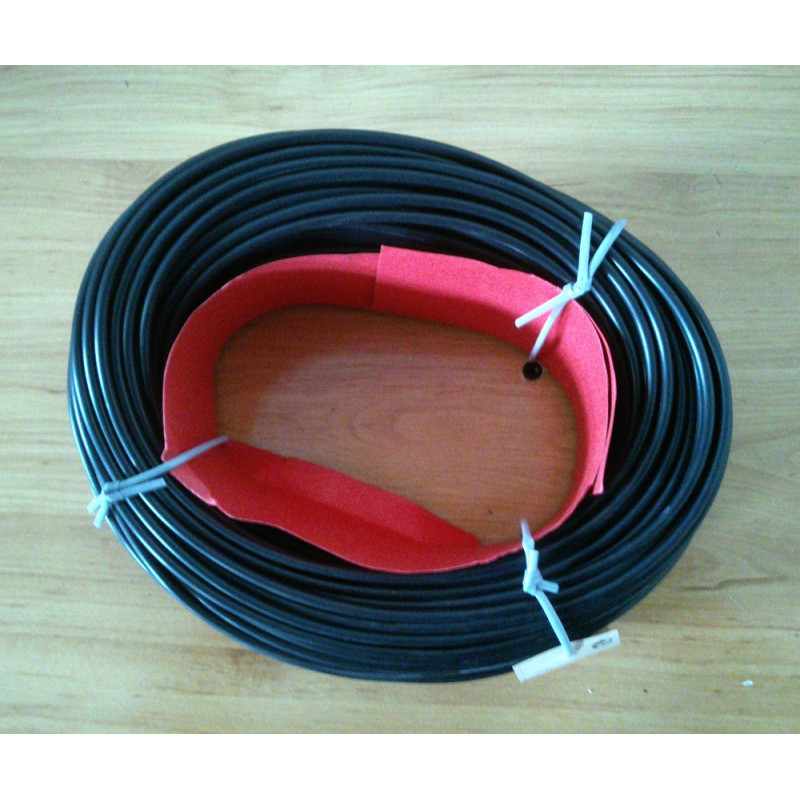Macarrón negro para cables. Ø 4mm.
