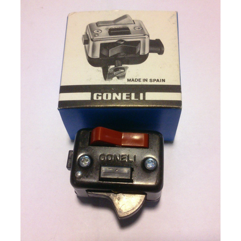 Light switch with black cover.