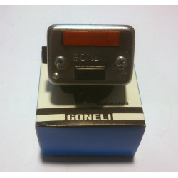 Light switch with black cover.