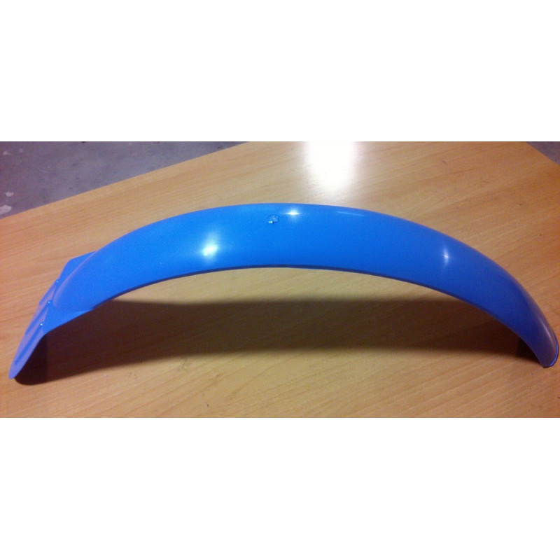 Blue front fender trial.