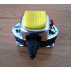 Light switch with stop button. Yellow.