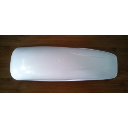 Rear fender cross in white.