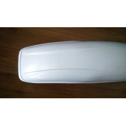 Rear fender cross in white.