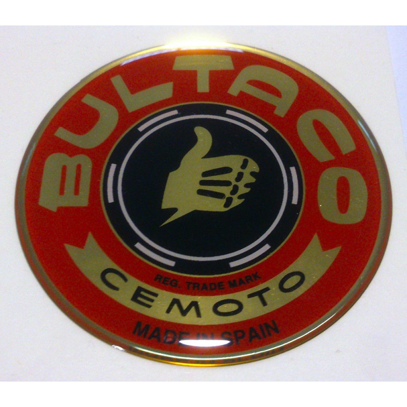 Anagrama deposito Bultaco, color rojo.