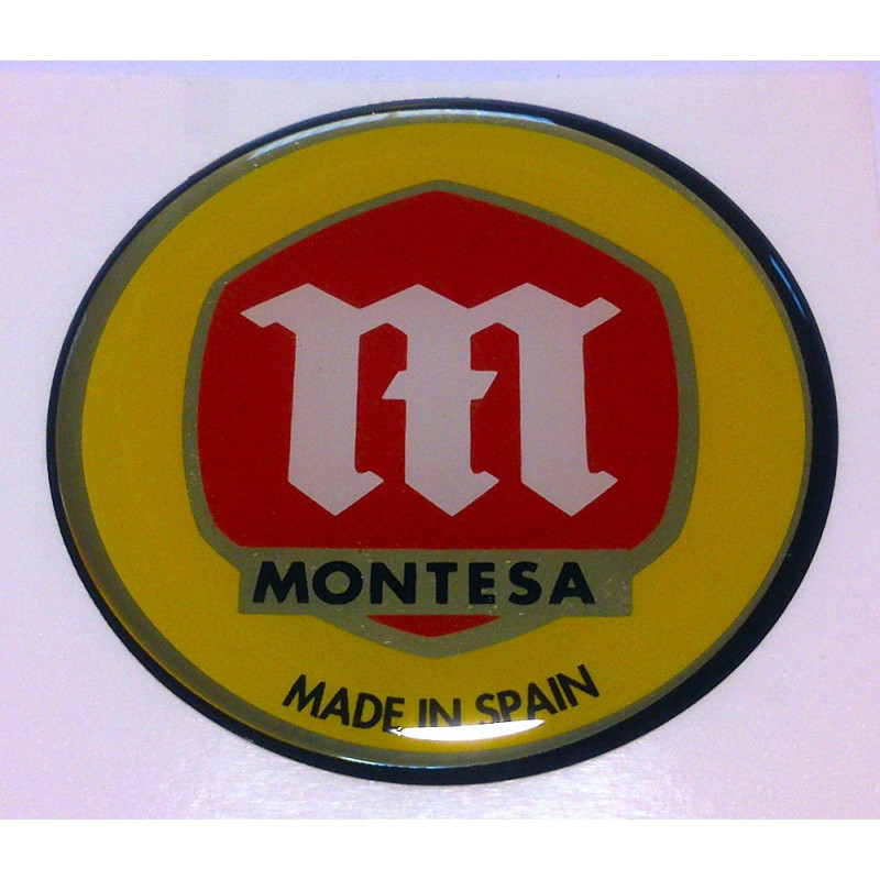 Thick tank badges for Montesa.