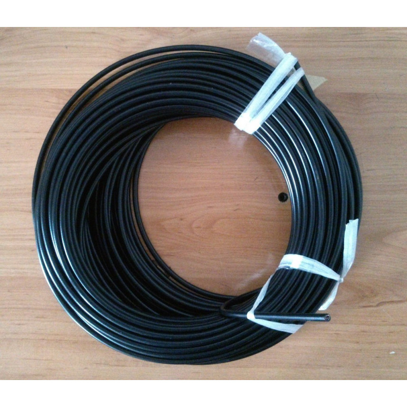 Funda de cable acero laminado para embrague. Negra. Ø 6mm. Con Teflon.