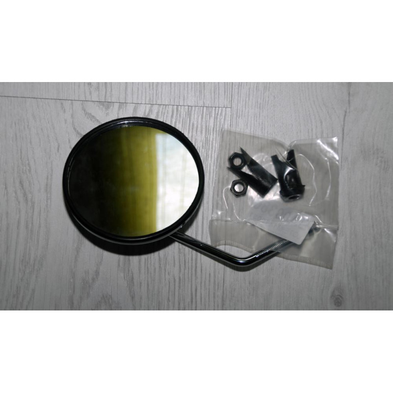 Rearview mirror chrome. Bar-end fitting. Ø105 mm