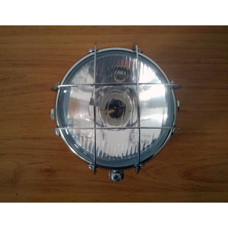 Headlight with chrome grille suitable for Bultaco Sherpa - Lobito - Alpina - Matador.