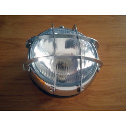 Faro con rejilla cromada adaptable a Bultaco Sherpa - Lobito - Alpina - Matador.