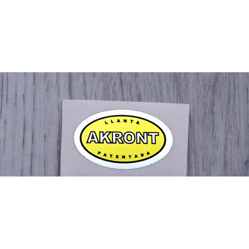 Akront yellow sticker.