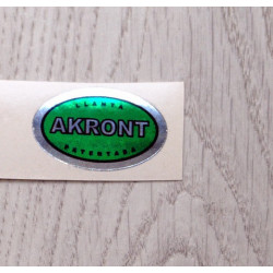 Akront green sticker.