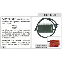 Conversor electrónico para Motoplat 96201 - 96132.