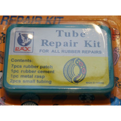 Caja de parches para moto.