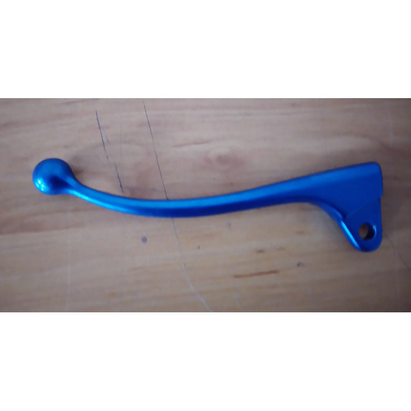 Amal type left blue anodized aluminum handle.