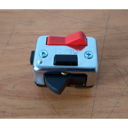 Light switch with chrome cover.