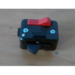 Light switch with black cover.