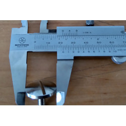 Bultaco chrome screw fastening shock absorber.