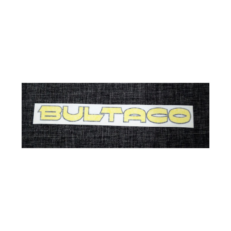 Adhesive Bultaco yellow.