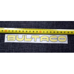 Adhesive Bultaco yellow.