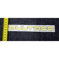Adhesive Bultaco yellow.