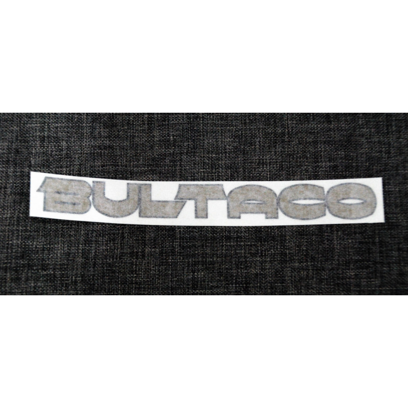 Adhesive Bultaco gold.