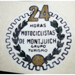 Adhesivo Bultaco 24H blanco.