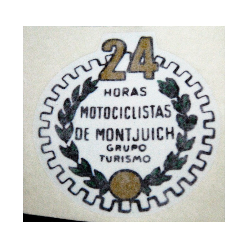 Adhesivo Bultaco 24H blanco.