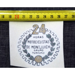 Adhesivo Bultaco 24H blanco.