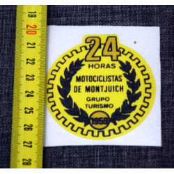 Adhesivo Bultaco 24H amarillo.