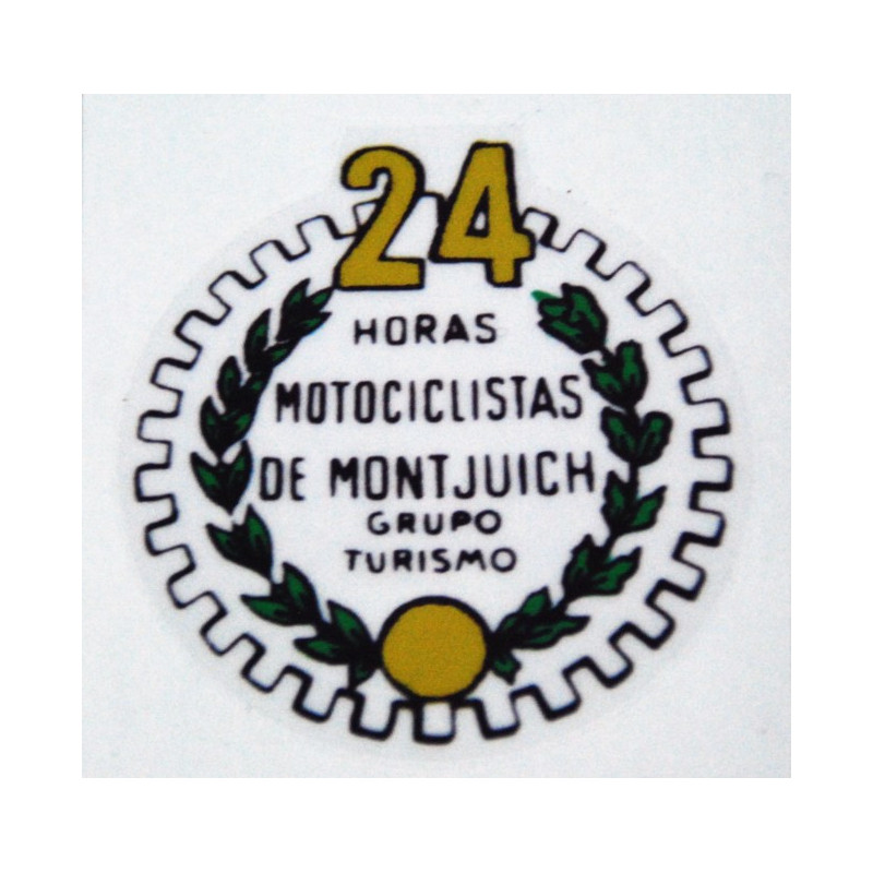 Adhesivo Bultaco 24H transparente.