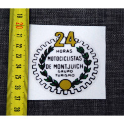 Adhesivo Bultaco 24H transparente.