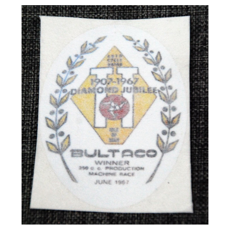 Bultaco Diamond Jubilee Adhesive.