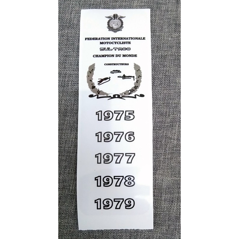 Adhesivo Bultaco laurel Campeonatos.