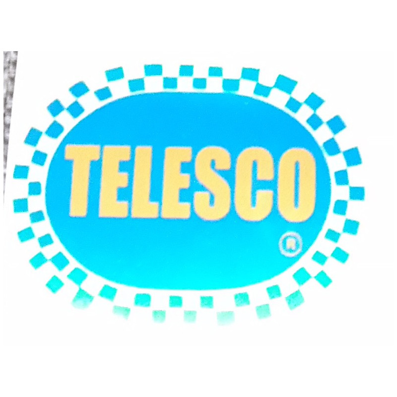 Telesco adhesive, blue background color.