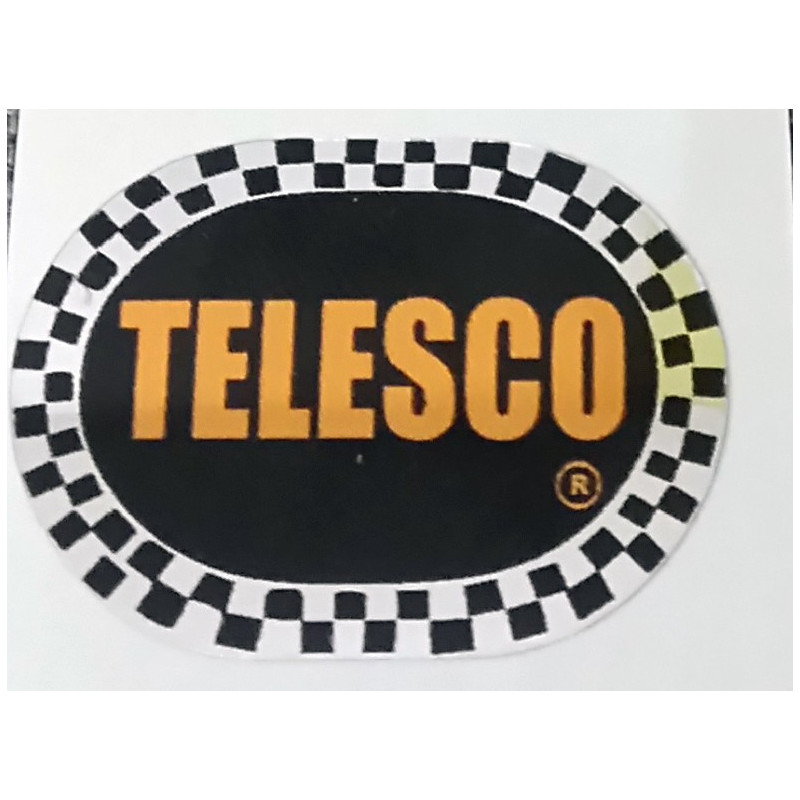 Telesco adhesive, black background color.