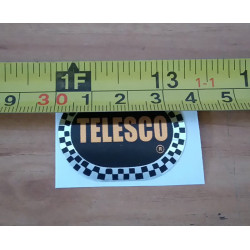 Telesco adhesive, black background color.