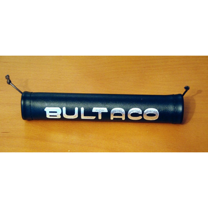 Short handlebar protector Bultaco black/silver.