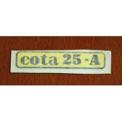 Yellow Sticker Cota 25 A.