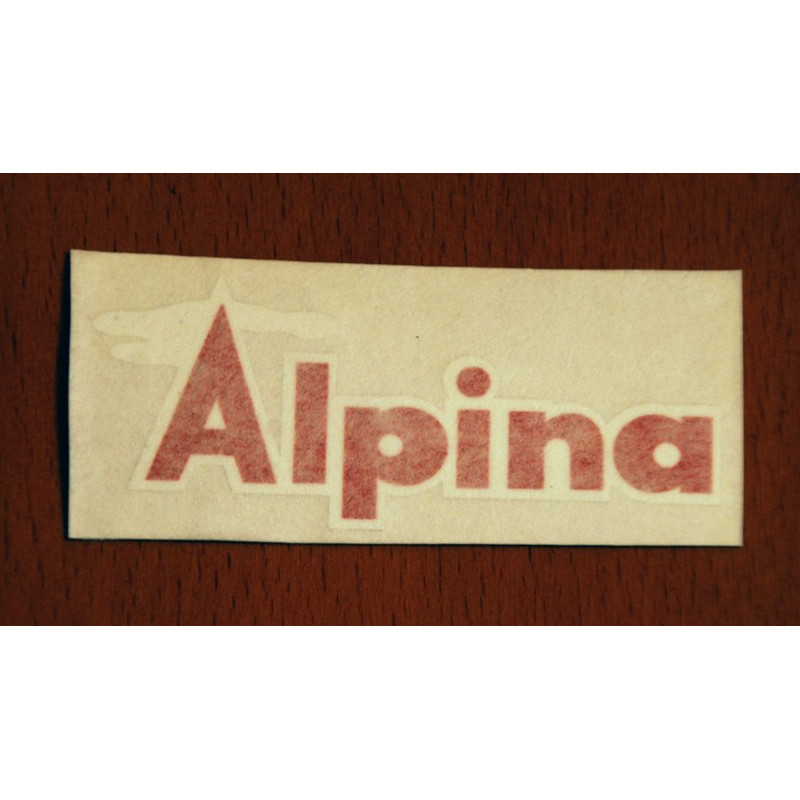 Adhesivo Alpina rojo.