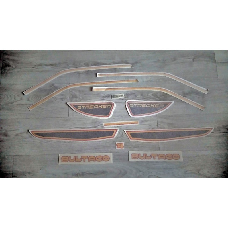 Juego adhesivos Bultaco Streaker blanca.
