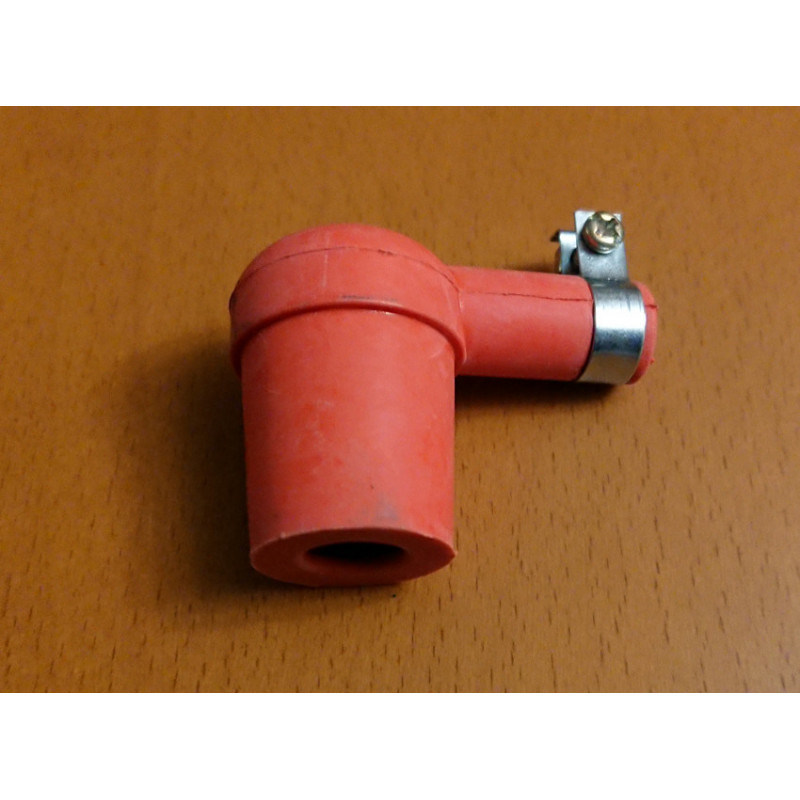 Silicone spark plug cap. Red.