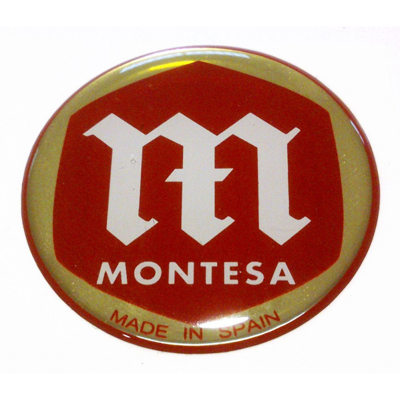 Thick tank badges for Montesa.