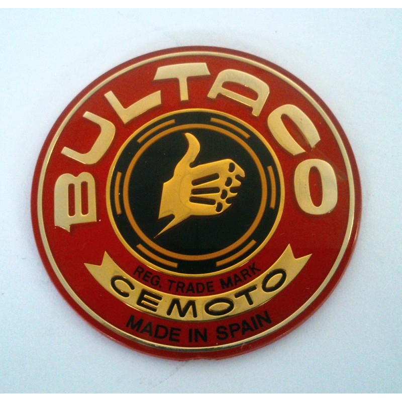 Anagrama deposito Bultaco original, color rojo.
